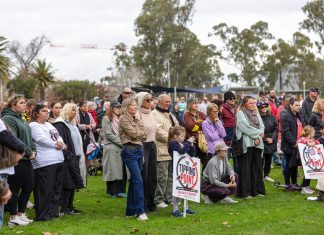Standing up to youth crime TIPPING POINT... Hundreds of people attended the Tipping Point – Standing Up for Change event at the Victoria Park Lake last month, calling for a change of law in youth crime. In the aftermath of the event, you can still sign the petition before it is presented to the Legislative Assembly. Photo: Supplied